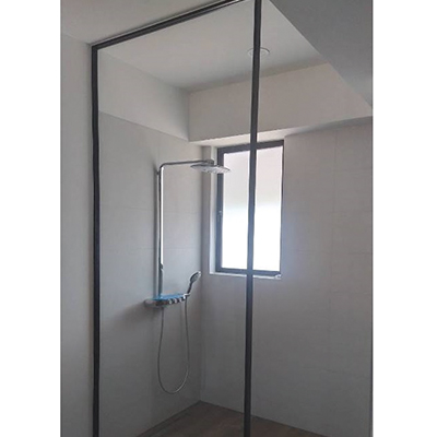 Standard bathroom shower partition