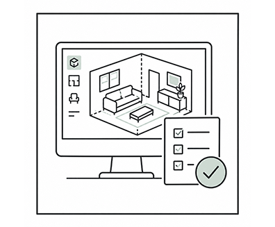 3D design and scope confirmation illustration