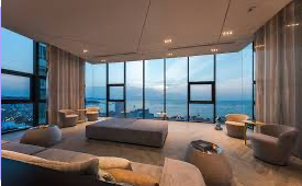 Condominium balcony overlooking Pattaya Bay