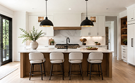 Bright property renovation with large windows